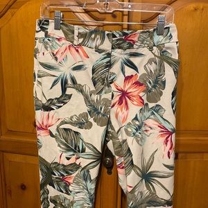 New York & Company tropical print capri
